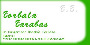 borbala barabas business card