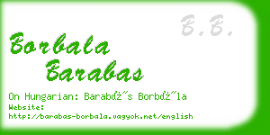 borbala barabas business card